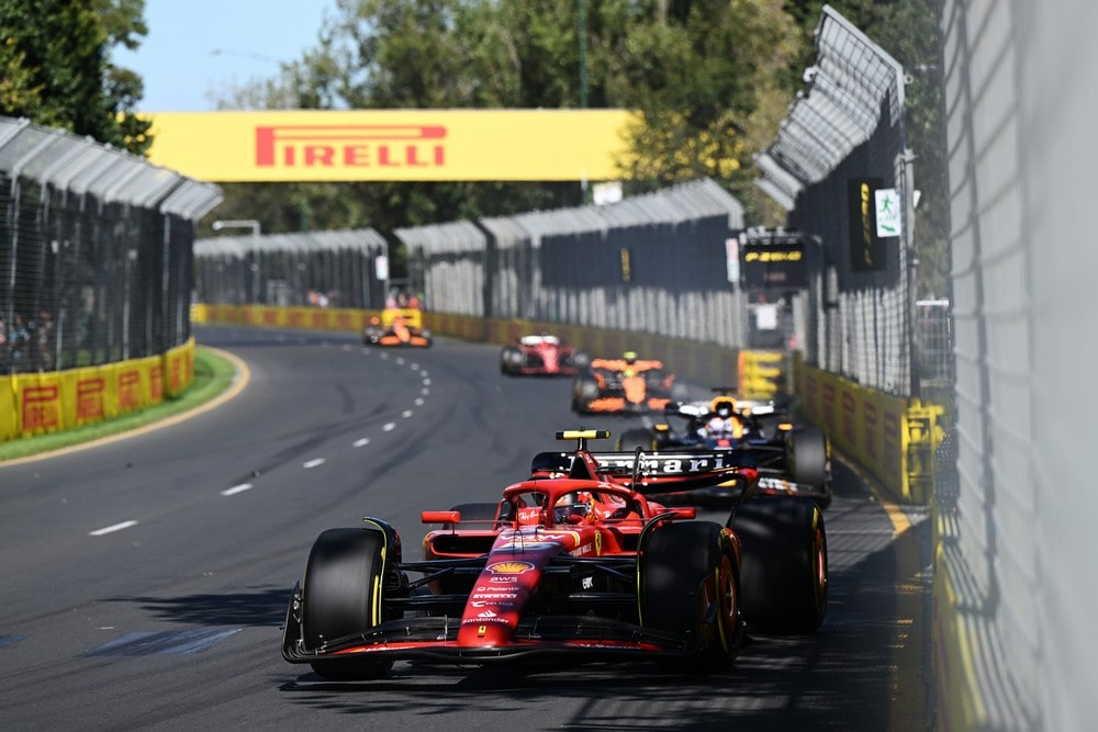 Carlos Sainz leading the 2024 Australian Grand Prix