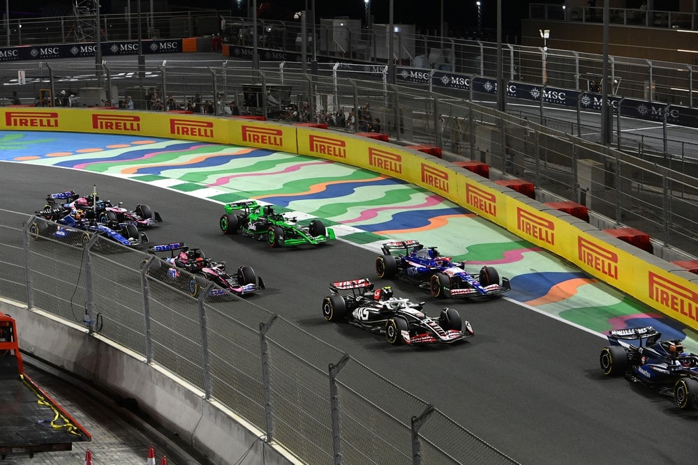 Various mid-field drivers racing during the 2024 Saudi Arabian Grand Prix