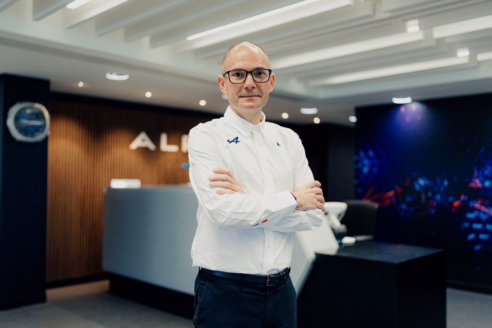 David Sanchez standing in the Alpine offices