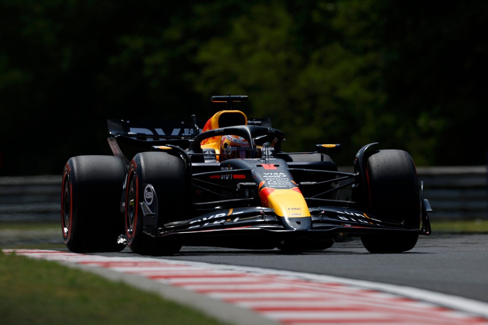 Max Verstappen during practice for the 2024 Hungarian Grand Prix