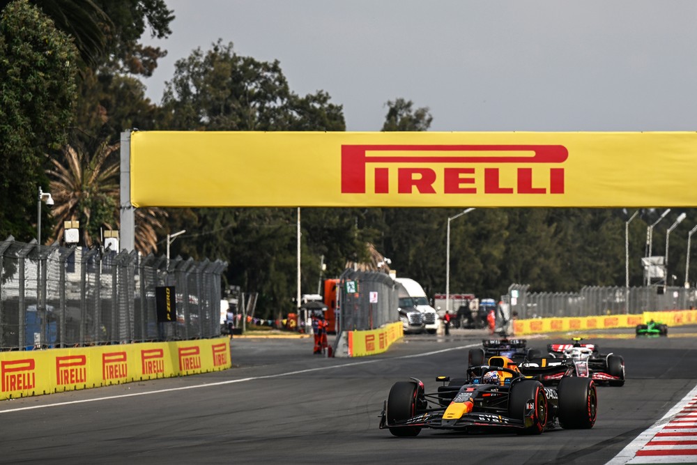 Max Verstappen driving during practice for the 2024 Mexican Grand Prix