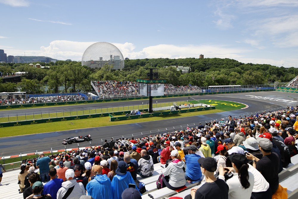 Kevin Magnussen racing through the hairpin at the 2024 Canadian Grand Prix