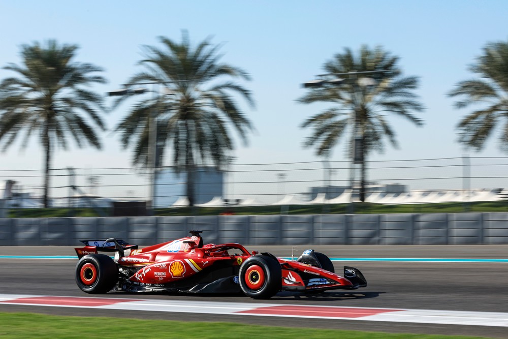 Charles Leclerc during the 2024 post-season Abu Dhabi test