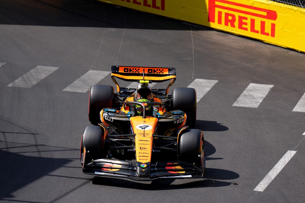 Lando Norris during 2025 Monaco Grand Prix qualifying