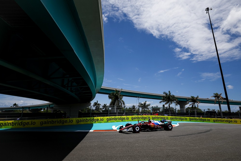 Lewis Hamilton during qualifying for the 2025 Miami Grand Prix