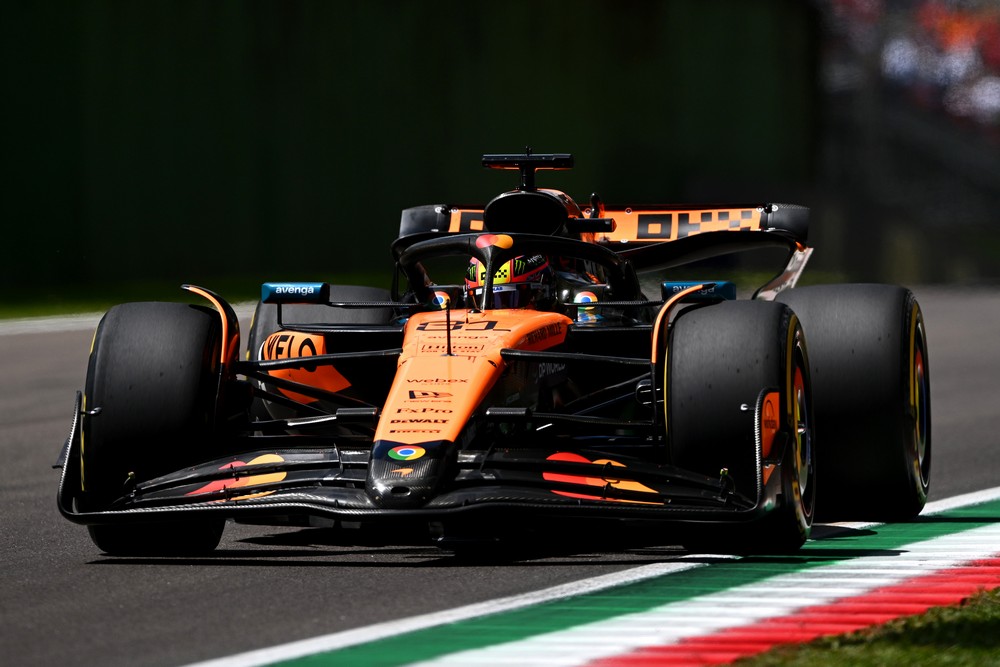 Oscar Piastri during practice for the 2025 Emilia-Romagna Grand Prix