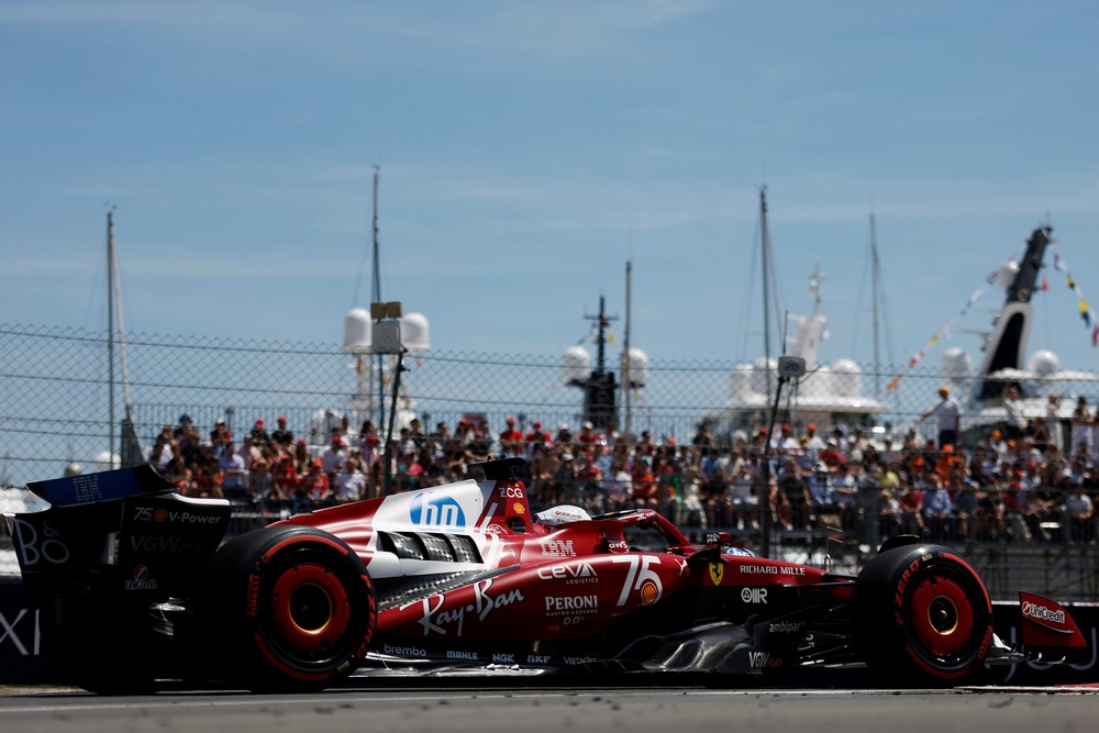 Charles Leclerc during qualifying for the 2025 Monaco Grand Prix