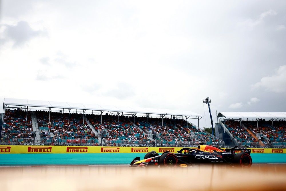 Max Verstappen qualifying for the 2025 Miami Grand Prix