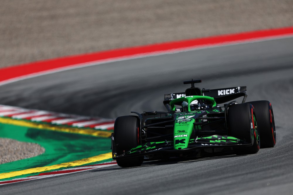 Nico Hulkenberg qualifying for the 2025 Spanish Grand Prix