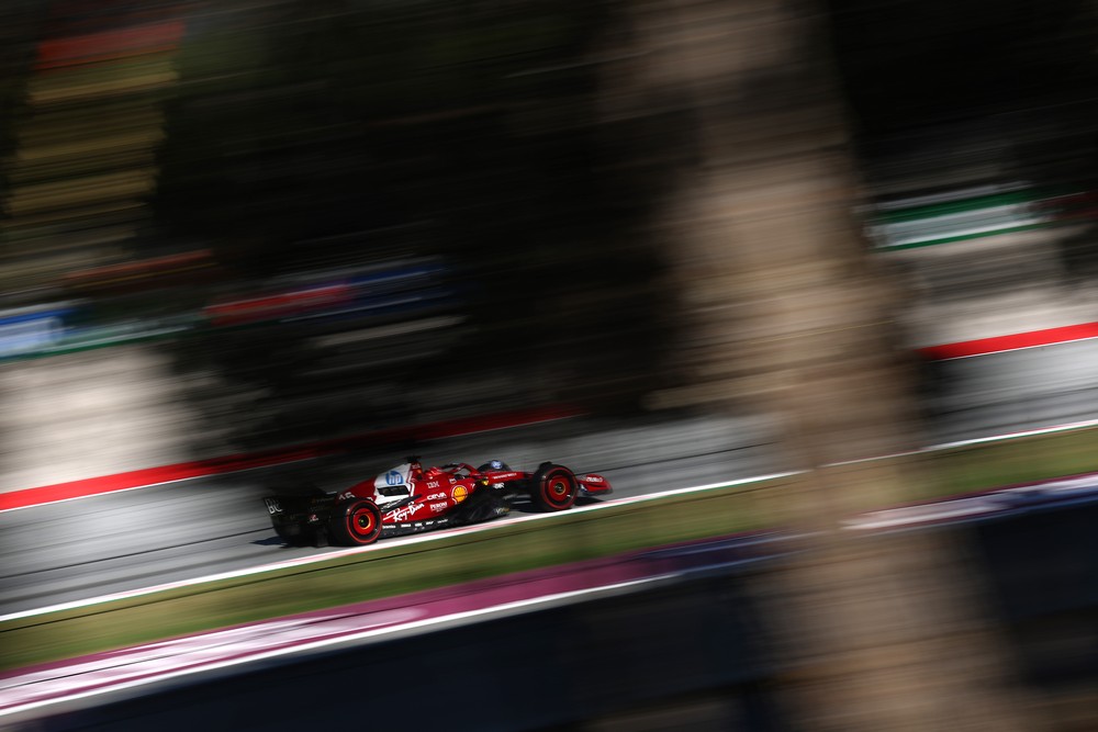 Charles Leclerc during practice for the 2025 Spanish Grand Prix