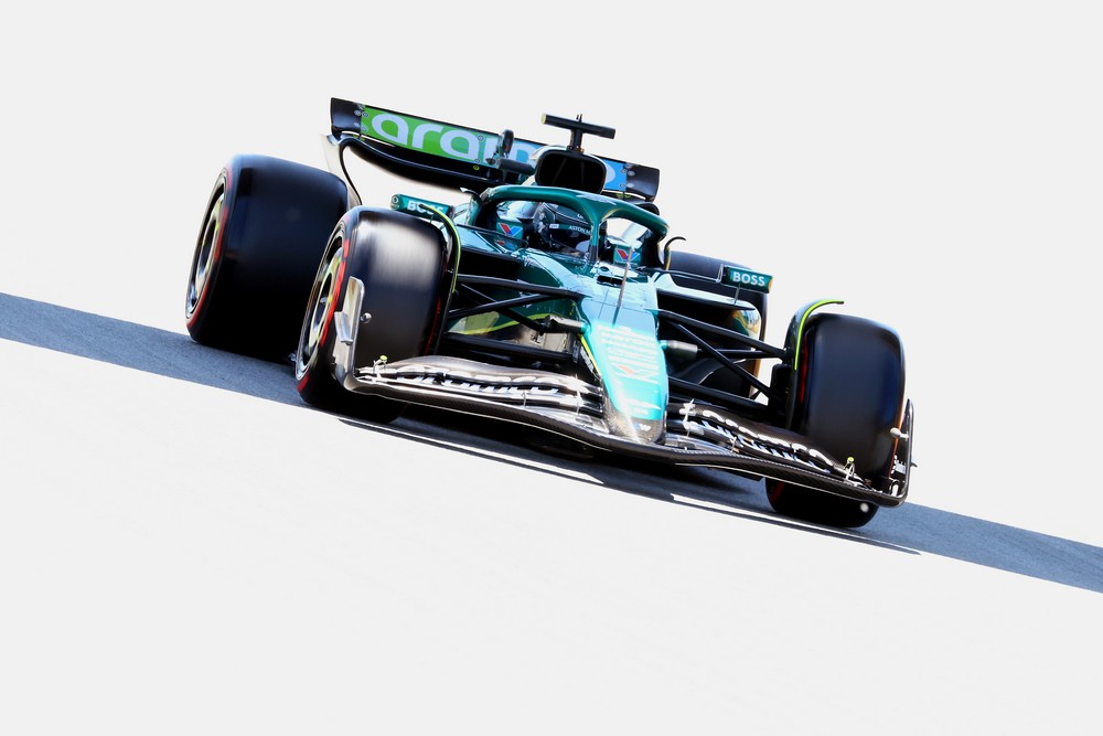 Lance Stroll during practice for the 2025 Spanish Grand Prix