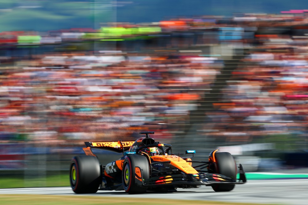 Oscar Piastri qualifying for the 2025 Austrian Grand Prix