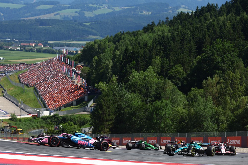 The midfield racing at the 2025 Austrian Grand Prix