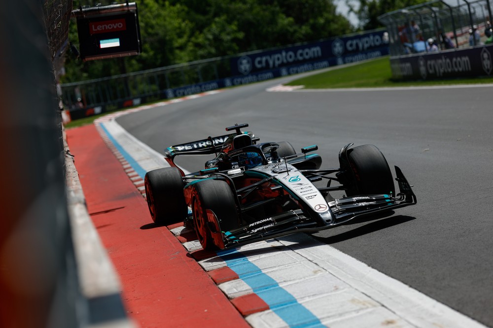 George Russell qualifying for the 2025 Canadian Grand Prix
