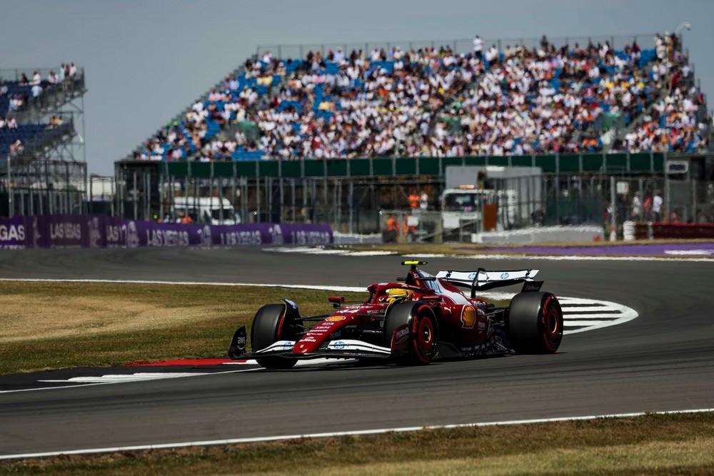 Lewis Hamilton during practice for the 2025 British Grand Prix