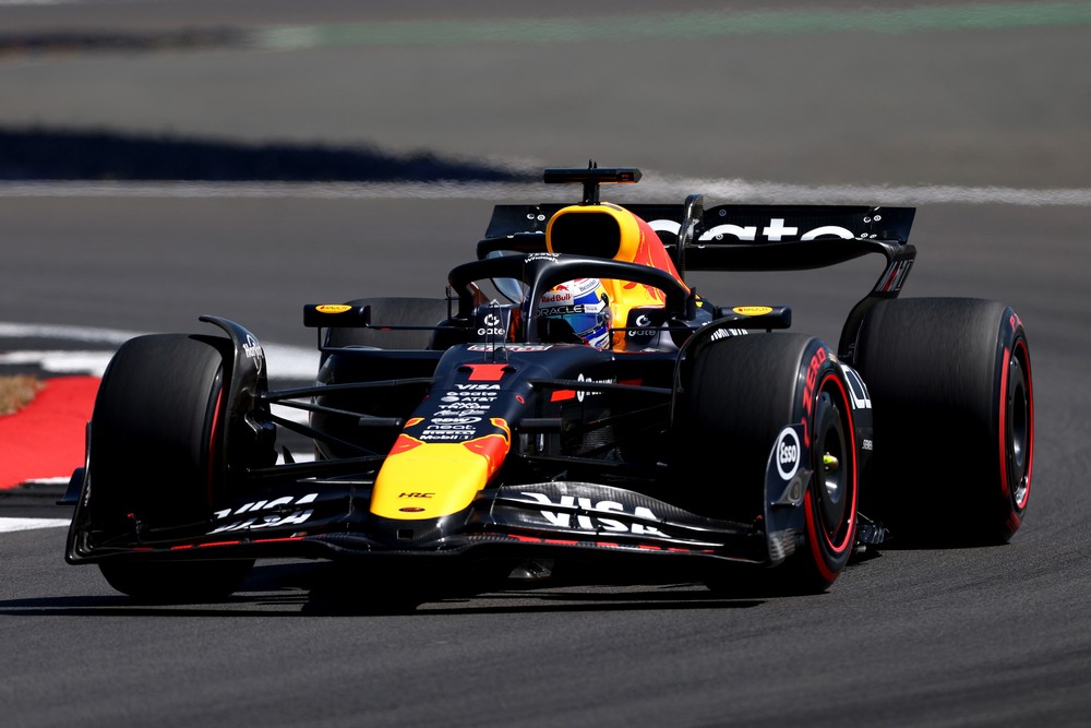 Max Verstappen during practice for the 2025 British Grand Prix
