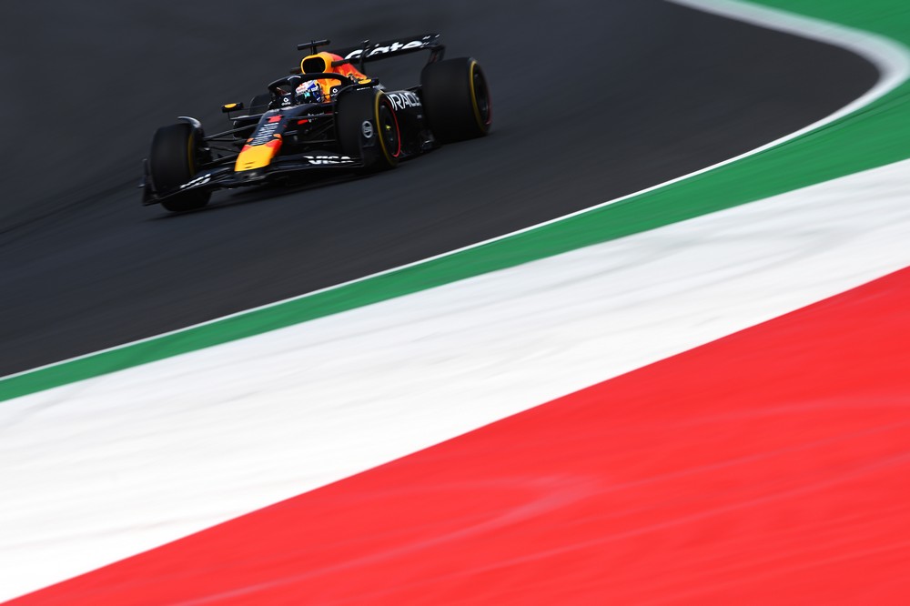 Max Verstappen during practice for the 2025 Italian Grand Prix