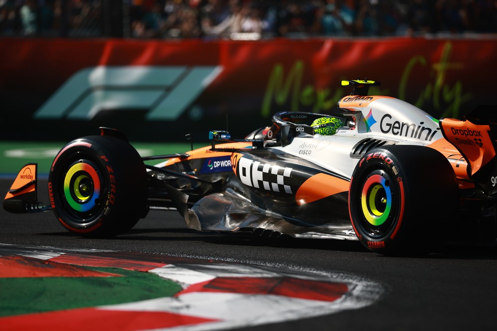 Lando Norris during qualifying for the 2025 Mexican Grand Prix