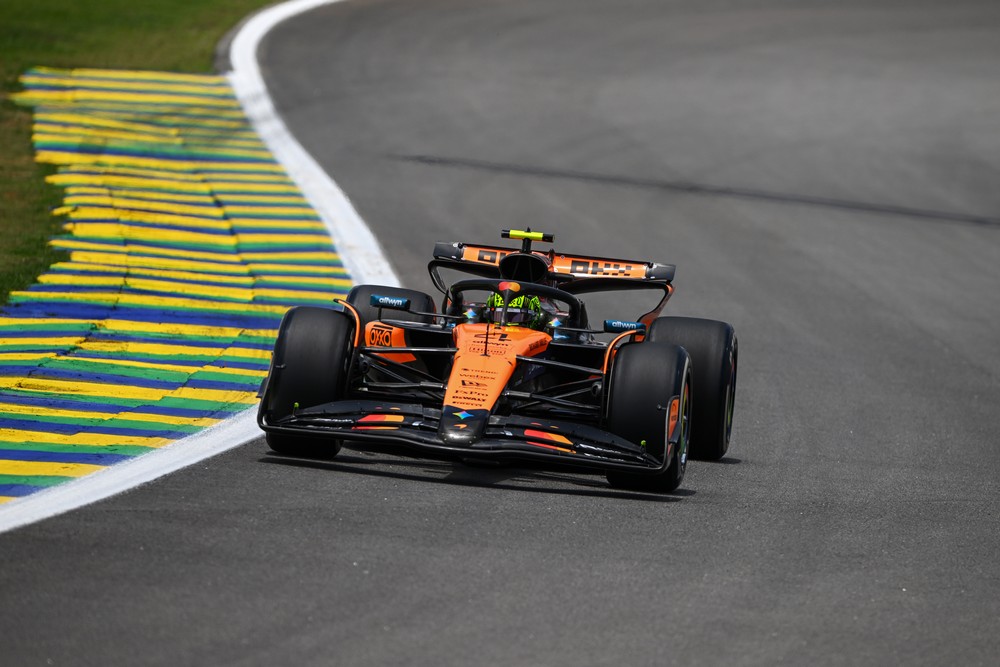 Lando Norris during practice for the 2025 Brazilian Grand Prix