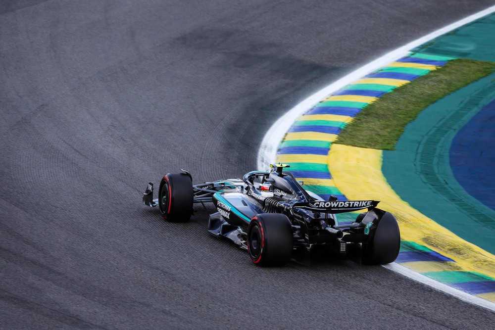 Kimi Antonelli during practice for the 2025 Brazilian Grand Prix