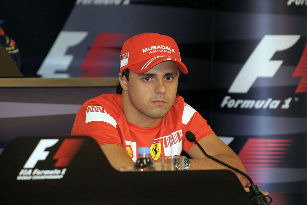 Felipe Massa during a press conference in 2008