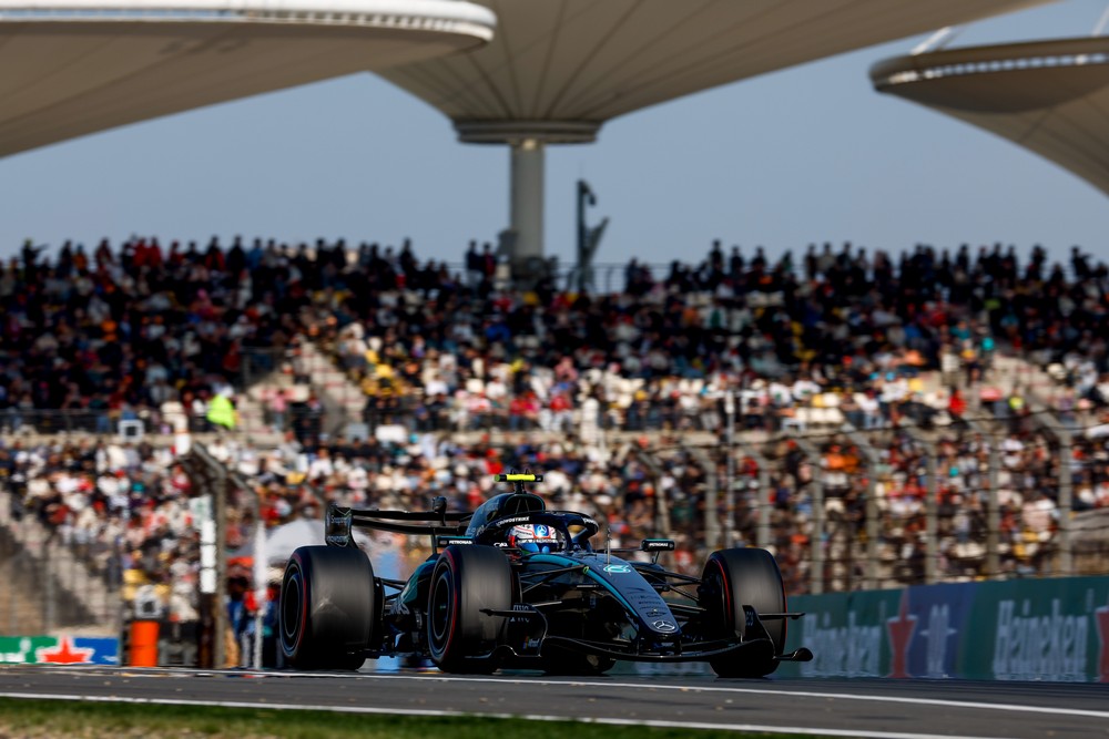 Kimi Antonelli during qualifying for the 2026 Chinese Grand Prix